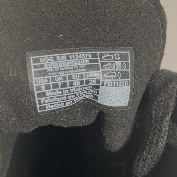 UGG Ashton Lace Up Boots Suede Buckle Combat Booties Burnt Cedar Brown Size 9 - Picture 7 of 7